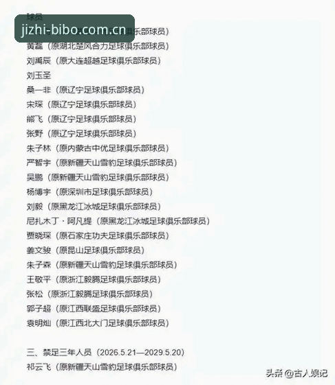 中国足协第三批禁足名单深度解析：终身禁赛vs五年禁赛，谁在毁掉中国足球？